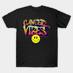 Cancer Vibes Graffiti Zodiac Birthday T-Shirt